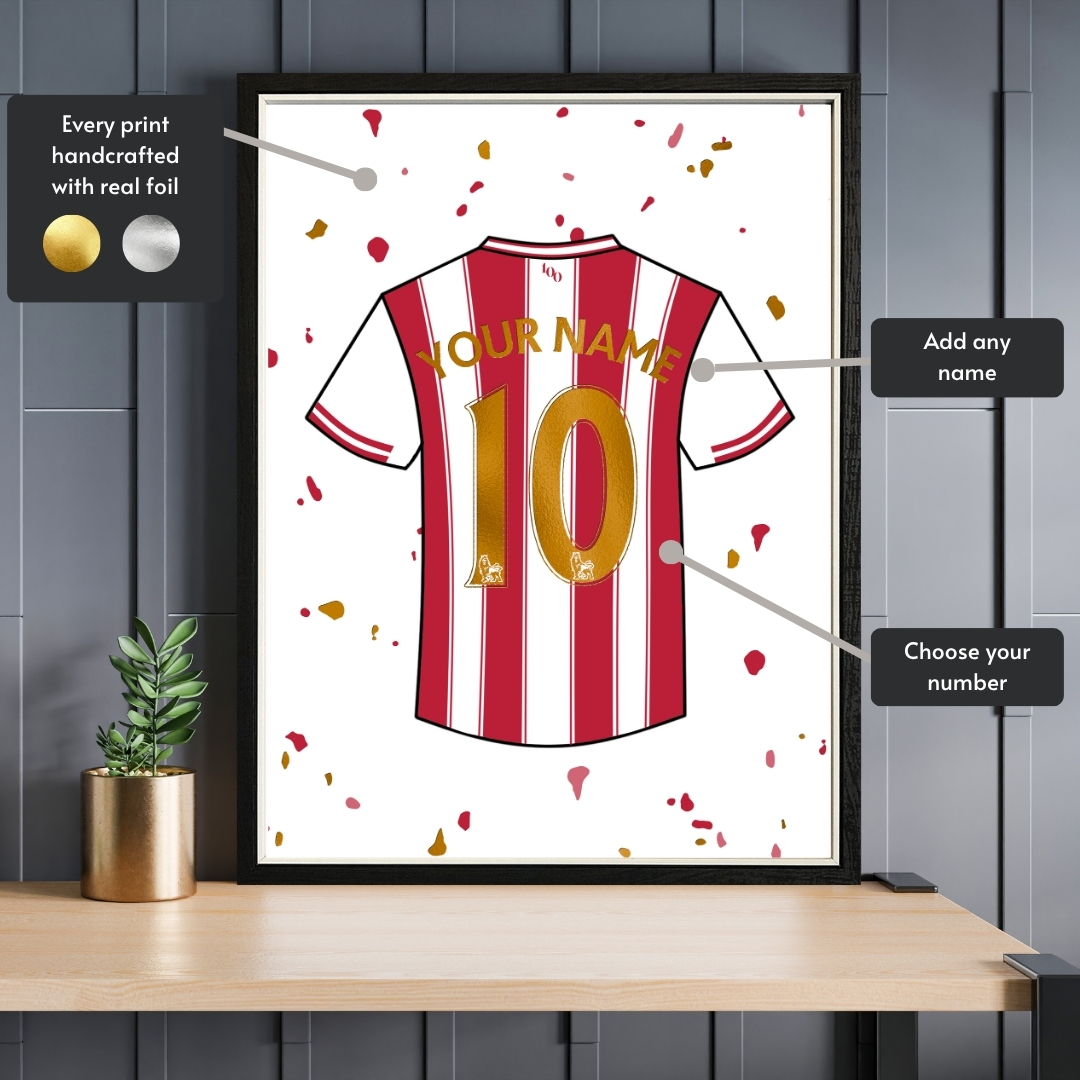 Personalised Brentford Shirt Foil Print