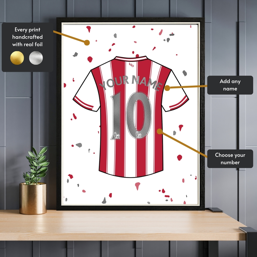 Personalised Brentford Shirt Foil Print