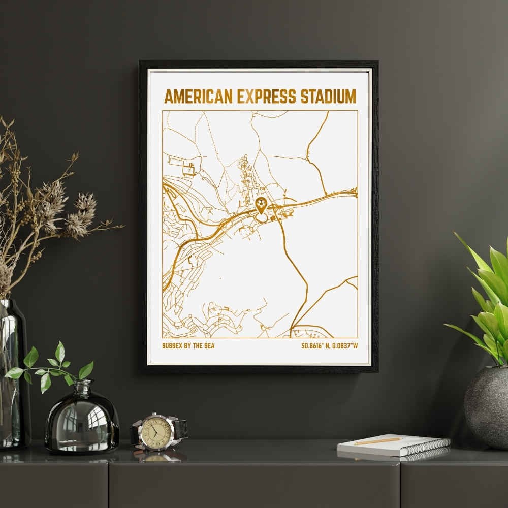 Amex Stadium Map Print