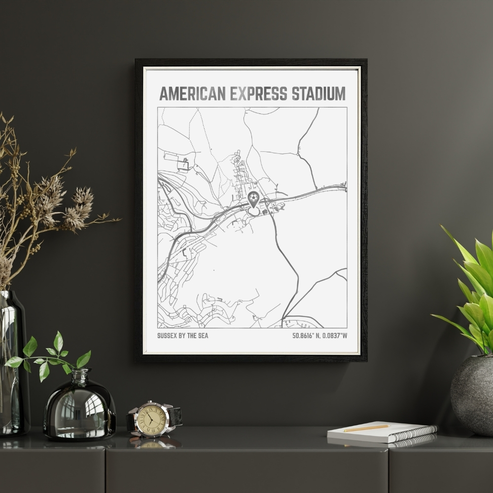 Amex Stadium Map Print