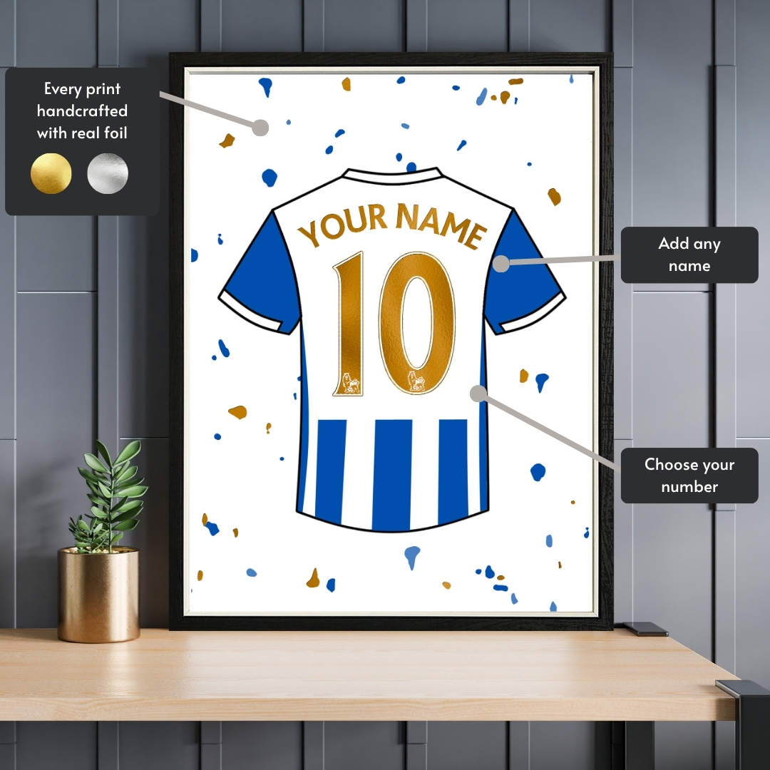Personalised Brighton Shirt Foil Print