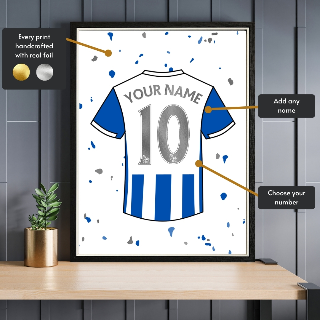 Personalised Brighton Shirt Foil Print