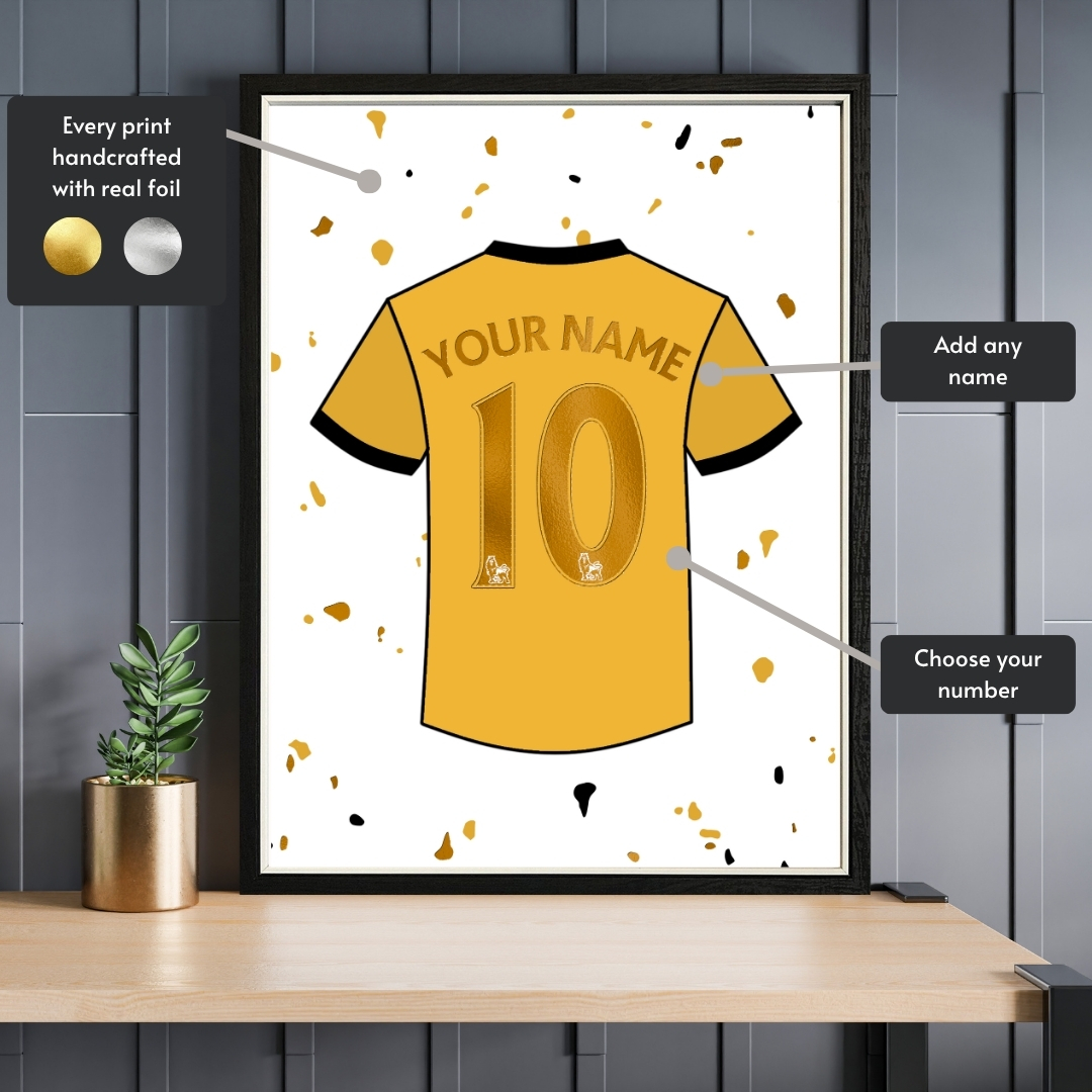 Personalised Wolves Shirt Foil Print
