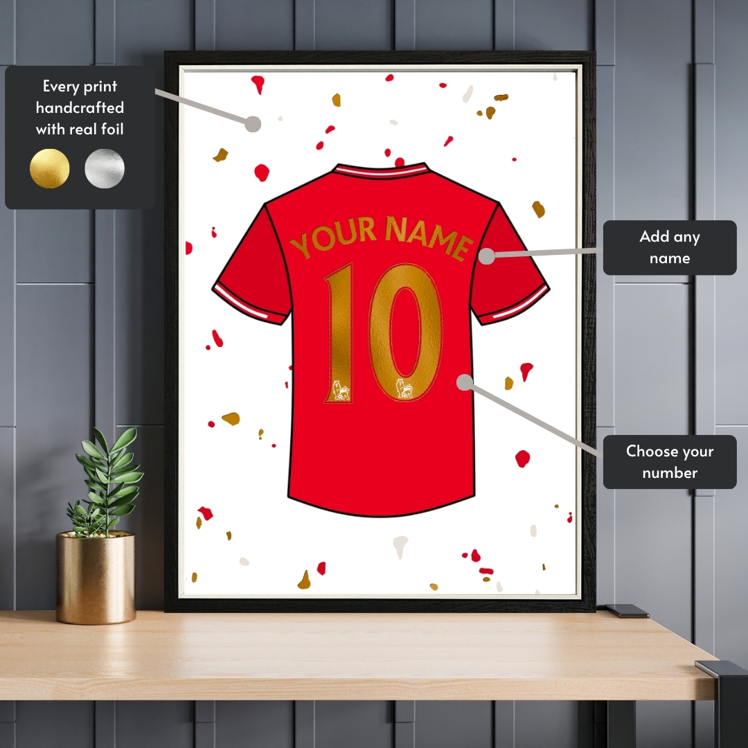Personalised Nottingham Forest Shirt Foil Print