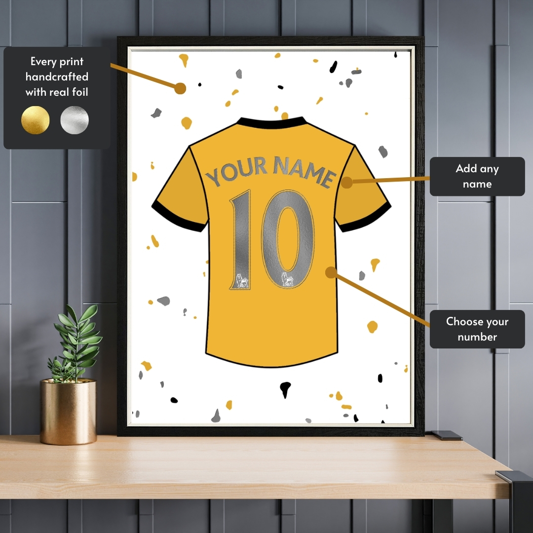 Personalised Wolves Shirt Foil Print