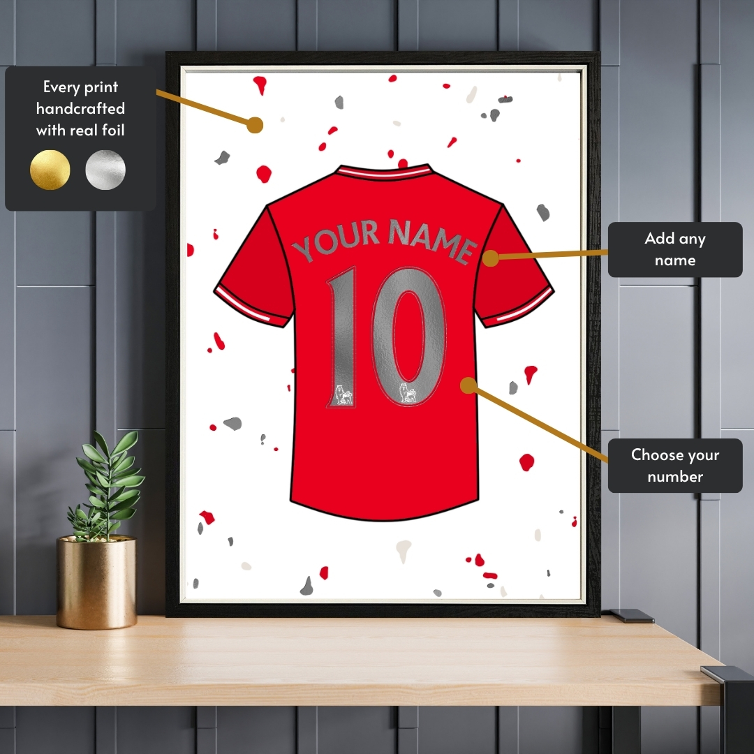 Personalised Nottingham Forest Shirt Foil Print