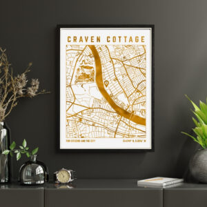 Craven Cottage Stadium Map Print