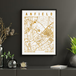 Anfield Stadium Map Print