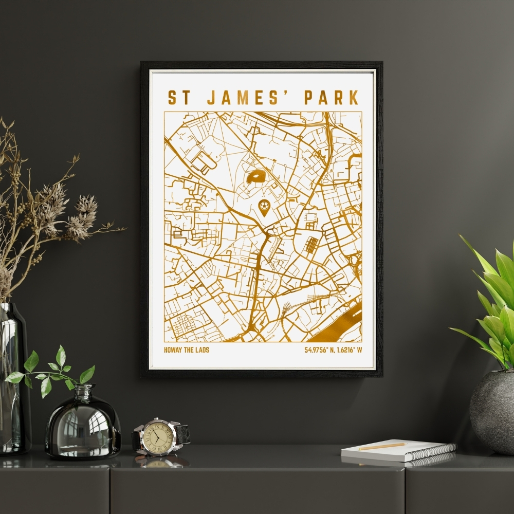 St James’ Park Map Print