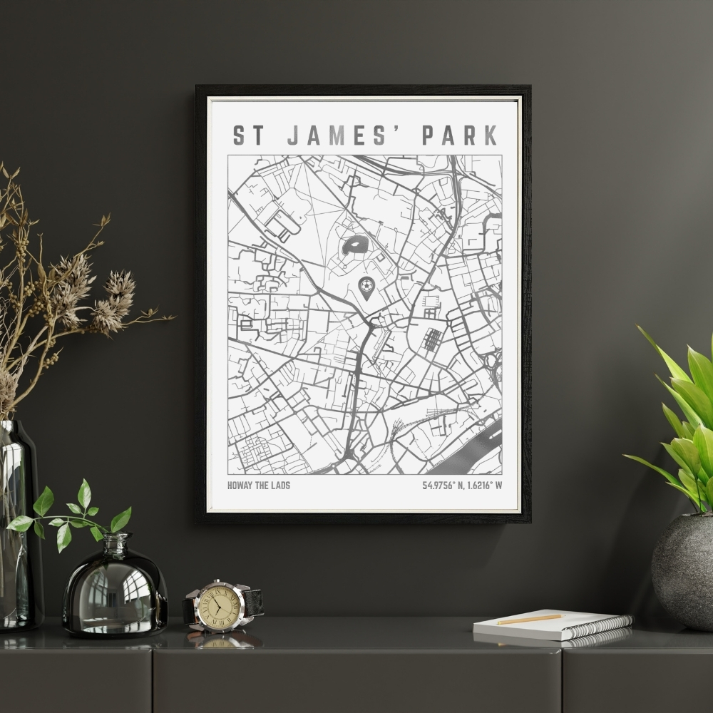 St James’ Park Map Print