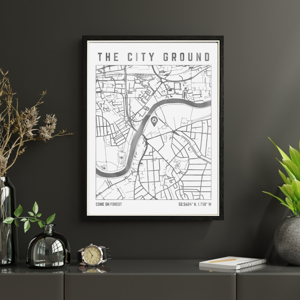 The City Ground Map Print