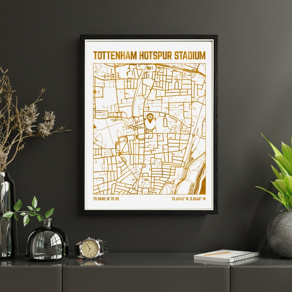 Tottenham Hotspur Stadium Map Print