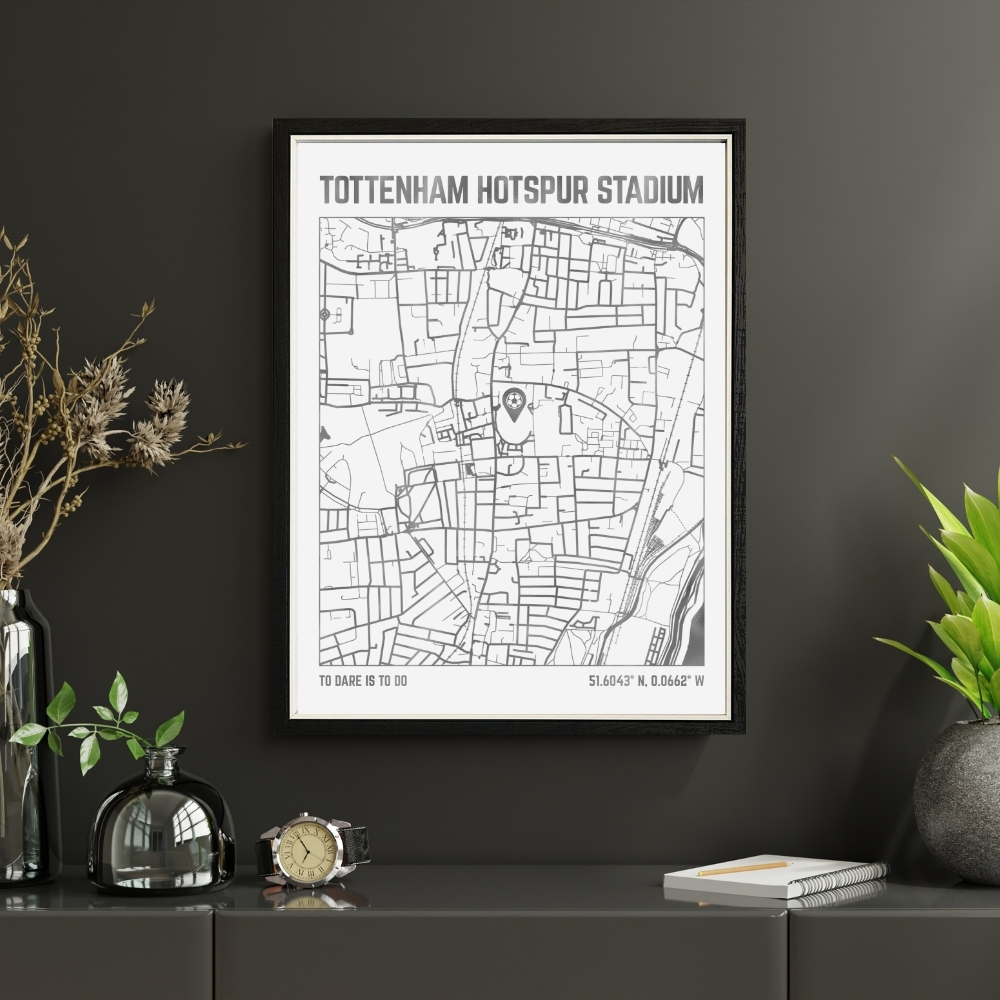 Tottenham Hotspur Stadium Map Print