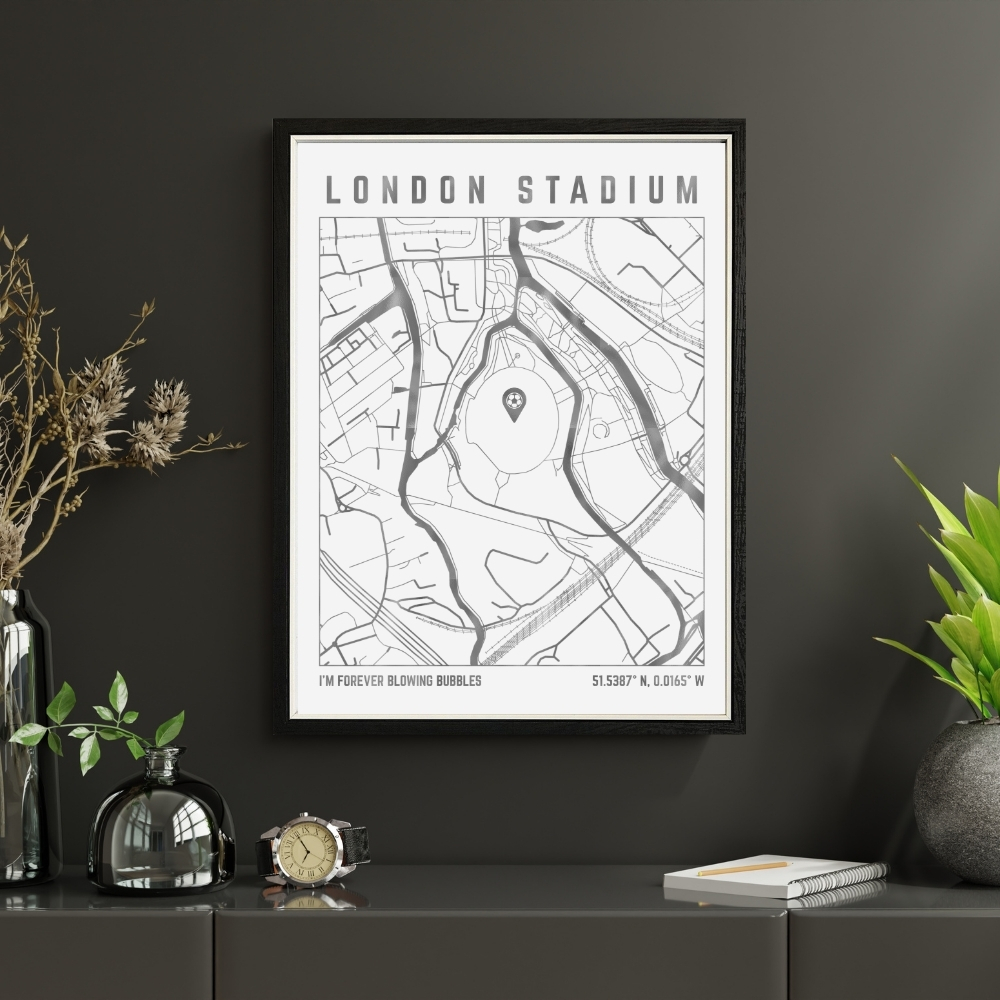 London Stadium Map Print